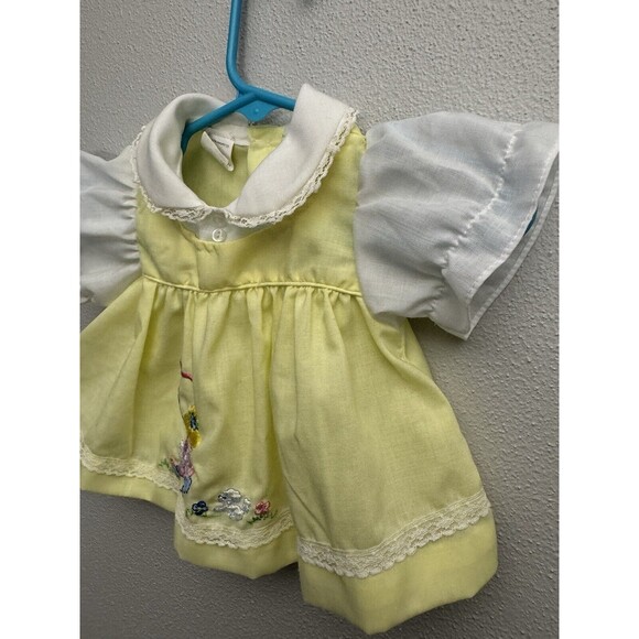 Vintage Embroidered Baby Dress Size Birth To 3 Months - Picture 3 of 9